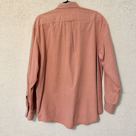 IZOD Dress Shirt Mens L 100% Cotton Long Sleeve Collared Button‎ Down - Picture 9 of 14